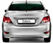 Hyundai Solaris sedan 2011-2014 вид сзади