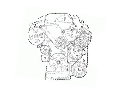 Схема установки ремня для машин Хендай Солярис с кондиционером