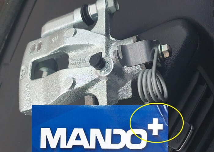 Задний тормозной суппорт Хендай Солярис от компании MANDO