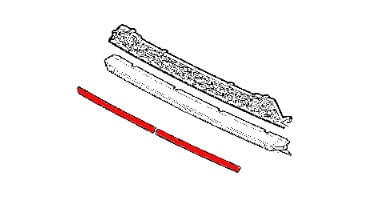 Накладка бампера нижняя левая (красная полоса) Лада Веста