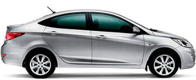 Hyundai Solaris sedan 2011-2014 обзор с правой стороны