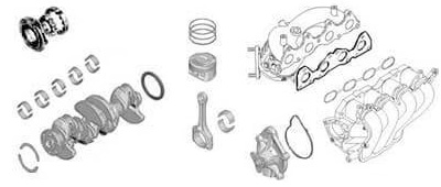 Коленвал, поршневая и коллектора моторов G4LC для Hyundai и Kia